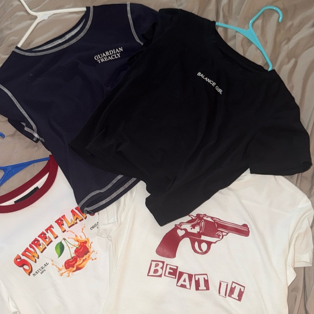 Vintage Graphic Baby Tee & Crop Top Bundle